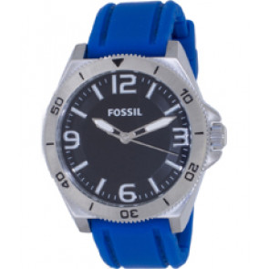 Bracelet de montre Fossil BQ1172 Silicone Bleu 22mm