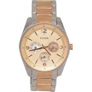 Bracelet de montre Fossil BQ1404 Acier inoxydable Bicolore 20mm