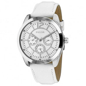 Bracelet de montre Fossil BQ1457 Cuir Blanc 20mm
