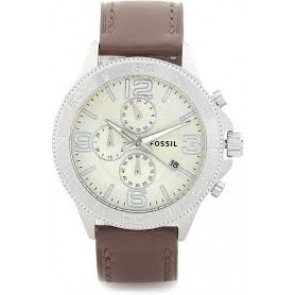 Bracelet de montre Fossil BQ1629 Cuir Brun 22mm