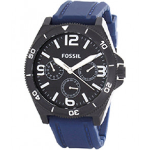 Bracelet de montre Fossil BQ2016 Silicone Bleu 22mm