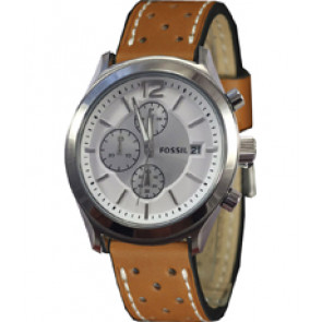 Bracelet de montre Fossil BQ2040 Cuir Brun 22mm