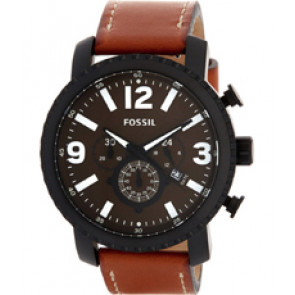 Bracelet de montre Fossil BQ2052 Cuir Brun 24mm