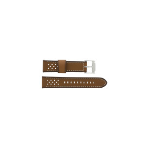 Bracelet de montre Fossil BQ2073 Cuir Brun 22mm