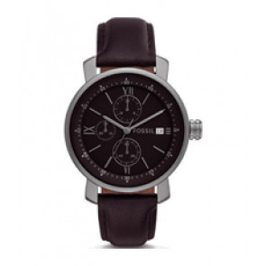 Bracelet de montre Fossil BQ2093 Cuir Noir 20mm