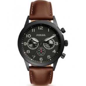 Bracelet de montre Fossil BQ2154 Cuir Brun 22mm