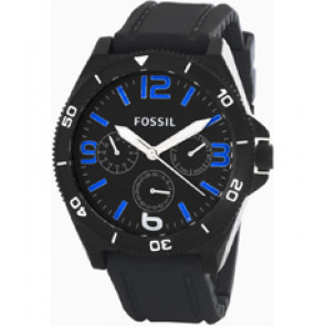 Bracelet de montre Fossil BQ2161 Silicone Noir 22mm