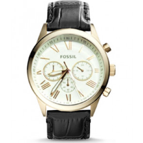 Bracelet de montre Fossil BQ2174 Cuir Noir 22mm