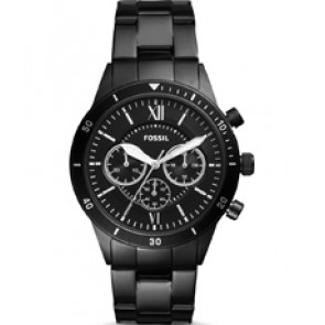 Bracelet de montre Fossil BQ2227 Acier inoxydable Noir 22mm