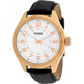 Bracelet de montre Fossil BQ2245 Cuir Noir 15mm
