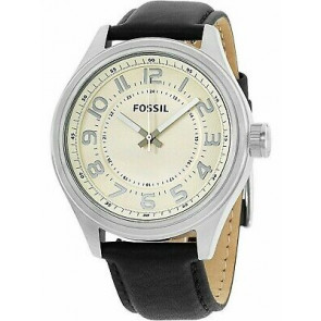 Bracelet de montre Fossil BQ2246 Cuir Noir 22mm