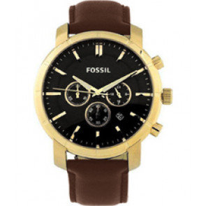 Bracelet de montre Fossil BQ2255 Cuir Brun 22mm
