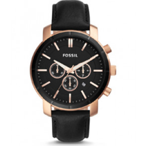 Bracelet de montre Fossil BQ2286 Cuir Noir 22mm