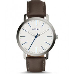 Bracelet de montre Fossil BQ2349 Cuir Brun foncé 22mm