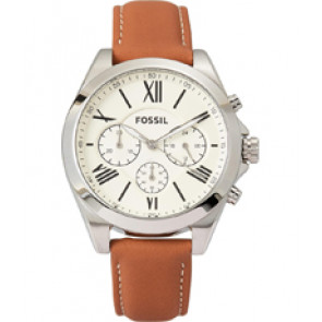Bracelet de montre Fossil BQ3084 Cuir Brun 18mm