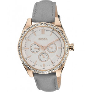 Bracelet de montre Fossil BQ3113 Cuir Gris 18mm