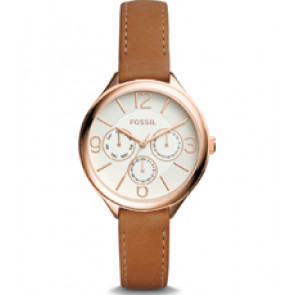 Bracelet de montre Fossil BQ3118 Cuir Brun 14mm