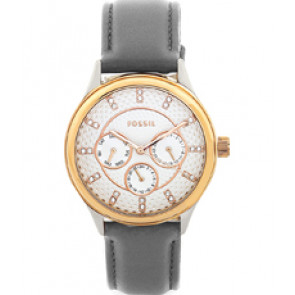 Bracelet de montre Fossil BQ3123 Cuir Gris 18mm