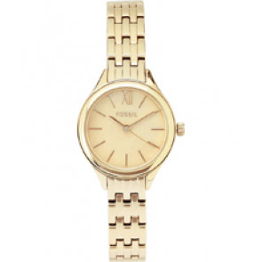Bracelet de montre Fossil BQ3133 Acier inoxydable Plaqué or 10mm