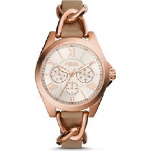 Bracelet de montre Fossil BQ3410 Cuir Beige 18mm