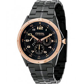 Bracelet de montre Fossil BQ9348 Acier inoxydable Noir 24mm