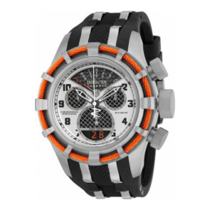 Invicta bracelet de montre 17466 Bolt Silicone Noir 26mm