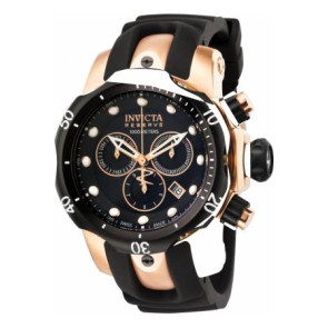 Bracelet de montre Invicta 0948.01 Caoutchouc Noir