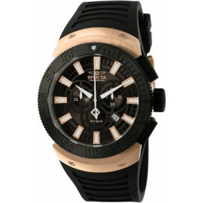 Bracelet de montre Invicta 0661 Caoutchouc Noir