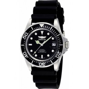 Bracelet de montre Invicta 9110.01 Plastique Noir 20mm