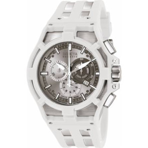 Bracelet de montre Invicta 0632.01 Caoutchouc Blanc 28mm