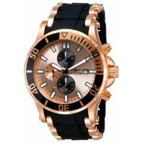 Bracelet de montre Invicta 1479.01 Acier/Silicone Noir 26mm