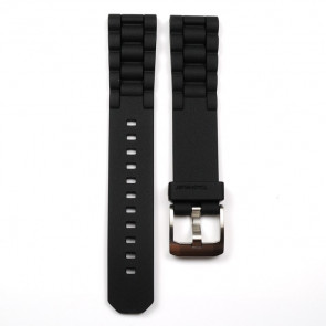Bracelet de montre Tag Heuer BT0711 / BT0707 / WAC1210 / WAC1211 Caoutchouc Noir 17mm