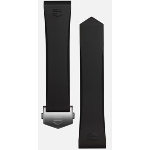 Bracelet de montre Montre intelligente Tag Heuer BT6255 Caoutchouc Noir