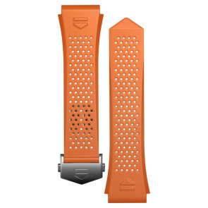 Bracelet de montre Montre intelligente Tag Heuer SBR8A10 / BT6265 Caoutchouc Orange