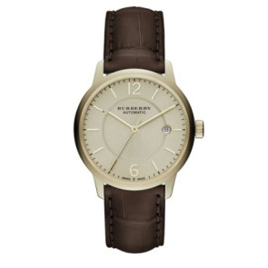 Bracelet de montre Burberry BU10302 Peau de crocodile Brun