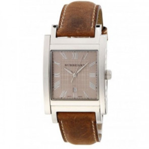 Bracelet de montre Burberry BU1553 Cuir Brun 20mm