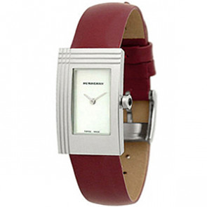 Bracelet de montre Burberry BU4101 Cuir Rouge 16mm