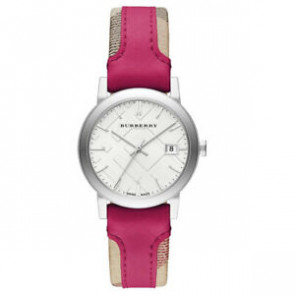 Bracelet de montre Burberry BU9149 Cuir/Textile Multicolore 18mm