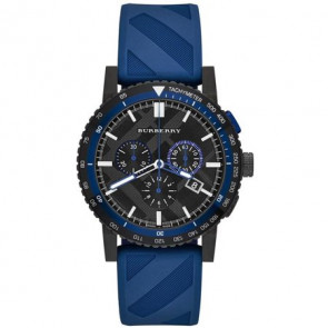 Bracelet de montre Burberry BU9807 Plastique Bleu 20mm