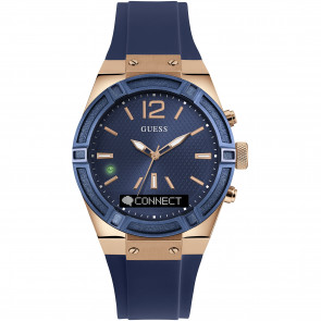 Bracelet de montre Guess C0002M1 Caoutchouc Bleu