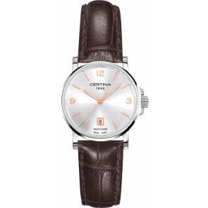 Bracelet de montre Certina C0172101603701 / C600016612 Cuir Brun 15mm