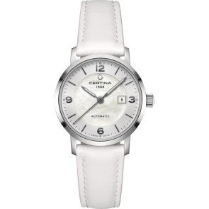Bracelet de montre Certina C0350071711700A Cuir Blanc
