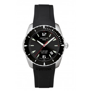 Bracelet de montre Certina C603007329.C53670984266A Caoutchouc Noir