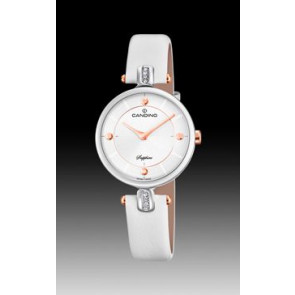 Bracelet de montre Candino C4658-1 Cuir Blanc