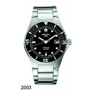 Bracelet de montre Certina C605007520 / X-02 / C26071814261 Acier inoxydable Acier 15mm