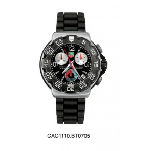 Bracelet de montre Tag Heuer CAC1110 / BT0705 Caoutchouc Noir 20mm