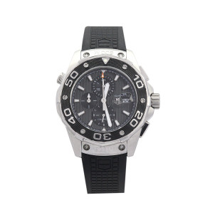 Bracelet de montre Tag Heuer CAJ2110 / BT6039 Caoutchouc Noir