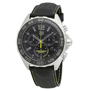 Bracelet de montre Tag Heuer CAZ101P / BC0937 Cuir Noir 21.5mm