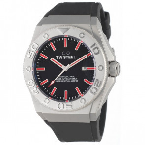 Bracelet de montre TW Steel CE5005 Caoutchouc Noir