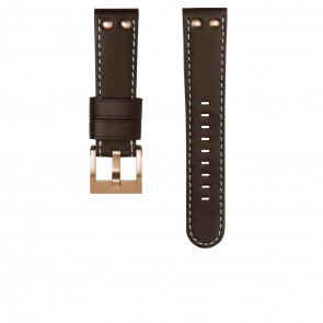 Bracelet de montre TW Steel CEB104 Cuir Brun foncé 22mm